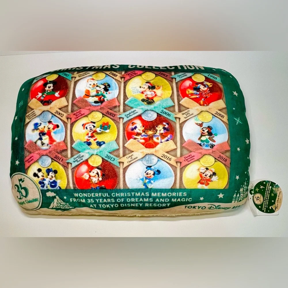 NEW-Tokyo Disney Resort 35th Anniversary Christmas Pillow/Cushion